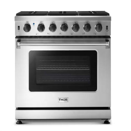 DALLAS LOCATION - NEW! Thor Kitchen 36 6.0 Cu. Ft Single Oven Professional Gas Range in Stainless Steel