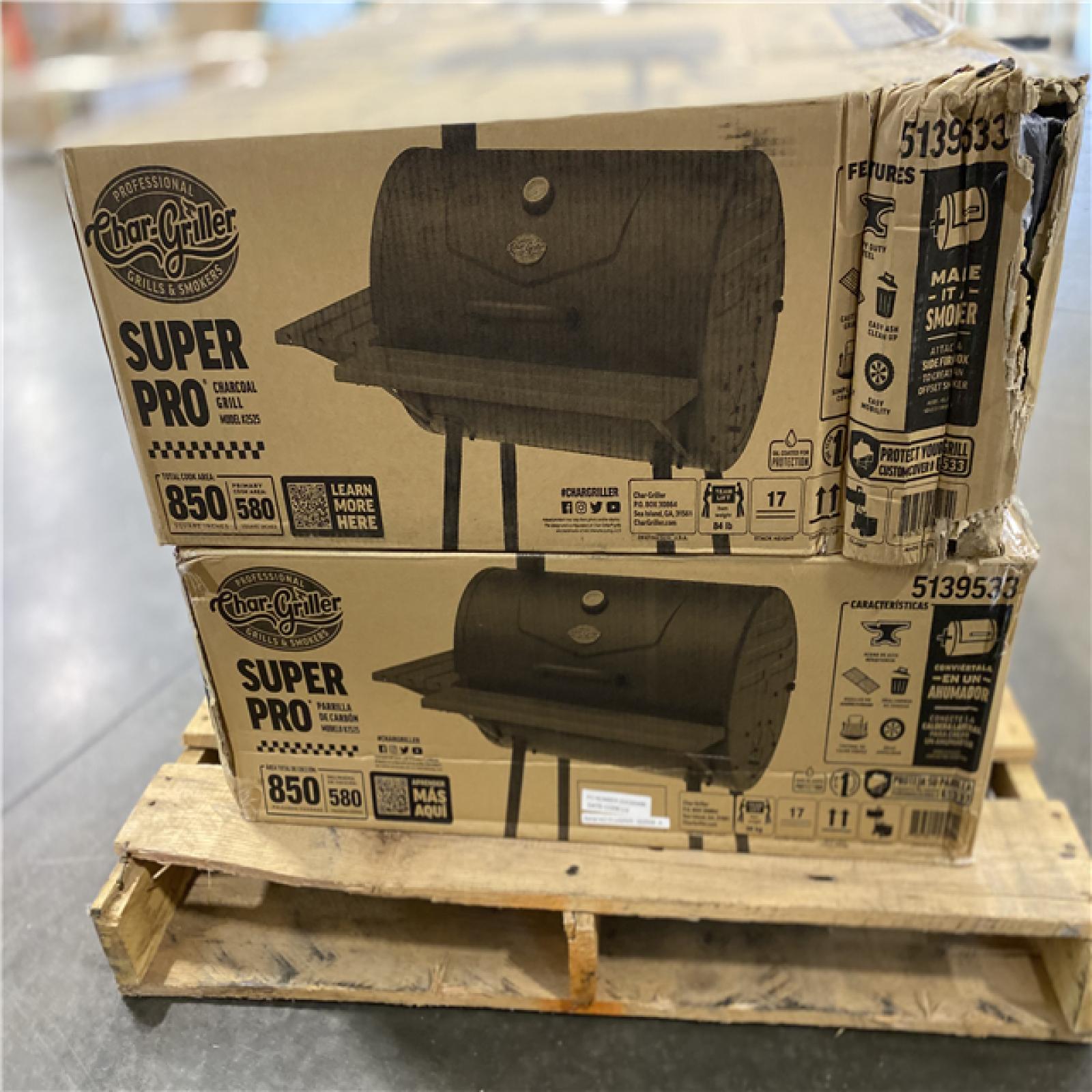 DALLAS LOCATION Char Griller Super Pro Charcoal Grill 30 In W Black