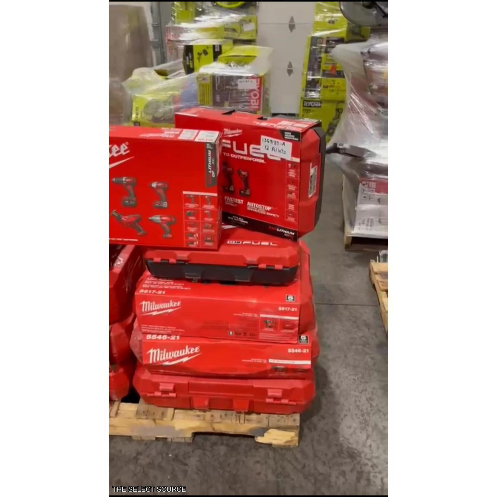 Pittston Location As-Is Power Tools Partial Truckload (12 pallets) 1359137-A