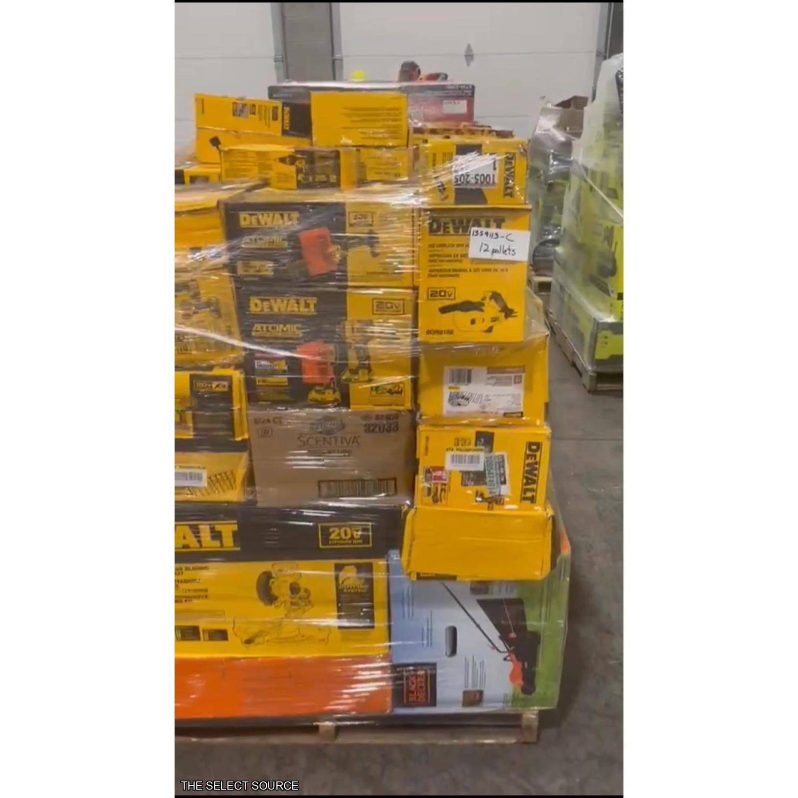 Pittston Location - AS-IS Power Tools Partial Lot (12 Pallets) 1359113-C