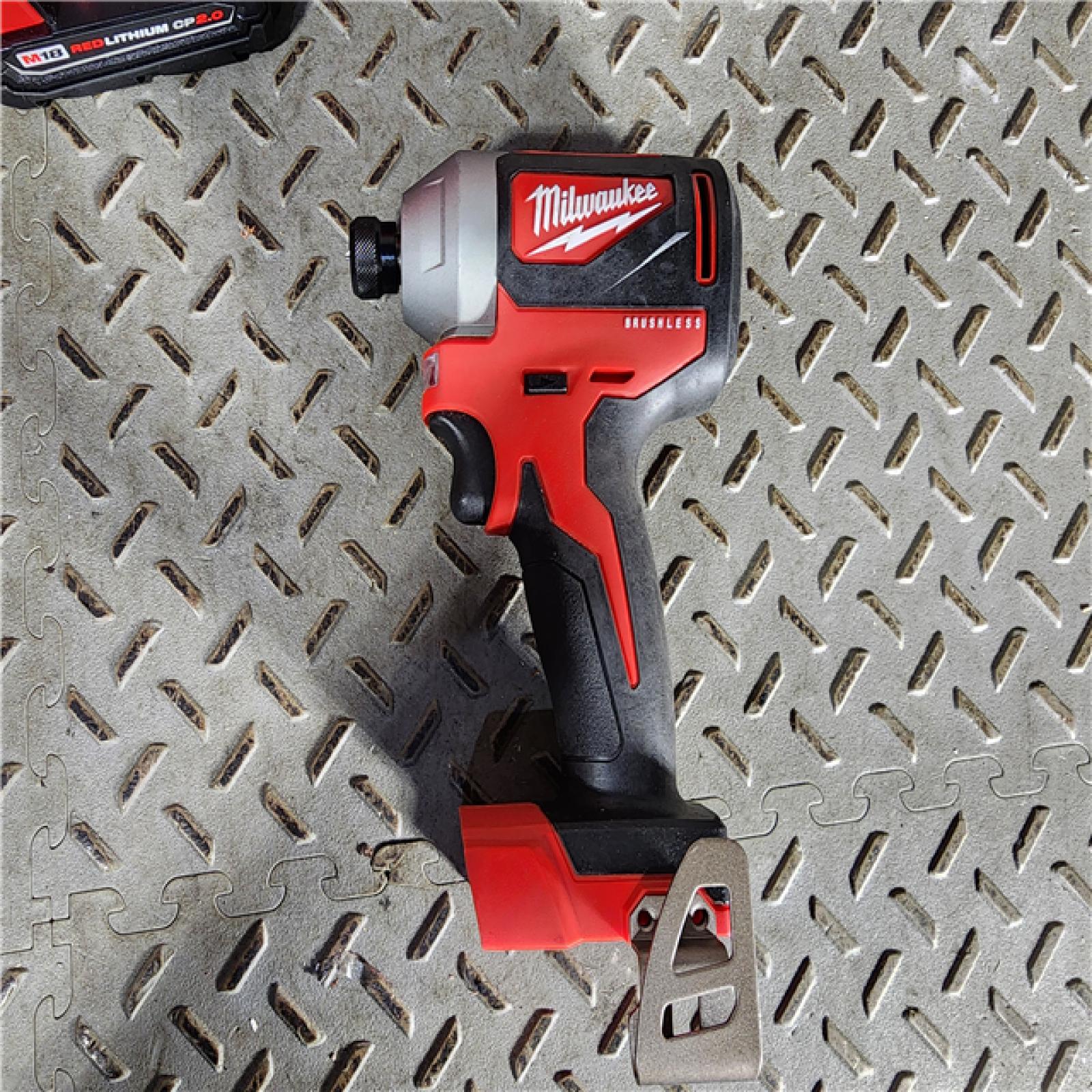 HOUSTON LOCATION - AS-IS Milwaukee M18 18-Volt Lithium-Ion Brushless Cordless 1/4 in. Impact Driver (BATTERY & CHARGER))