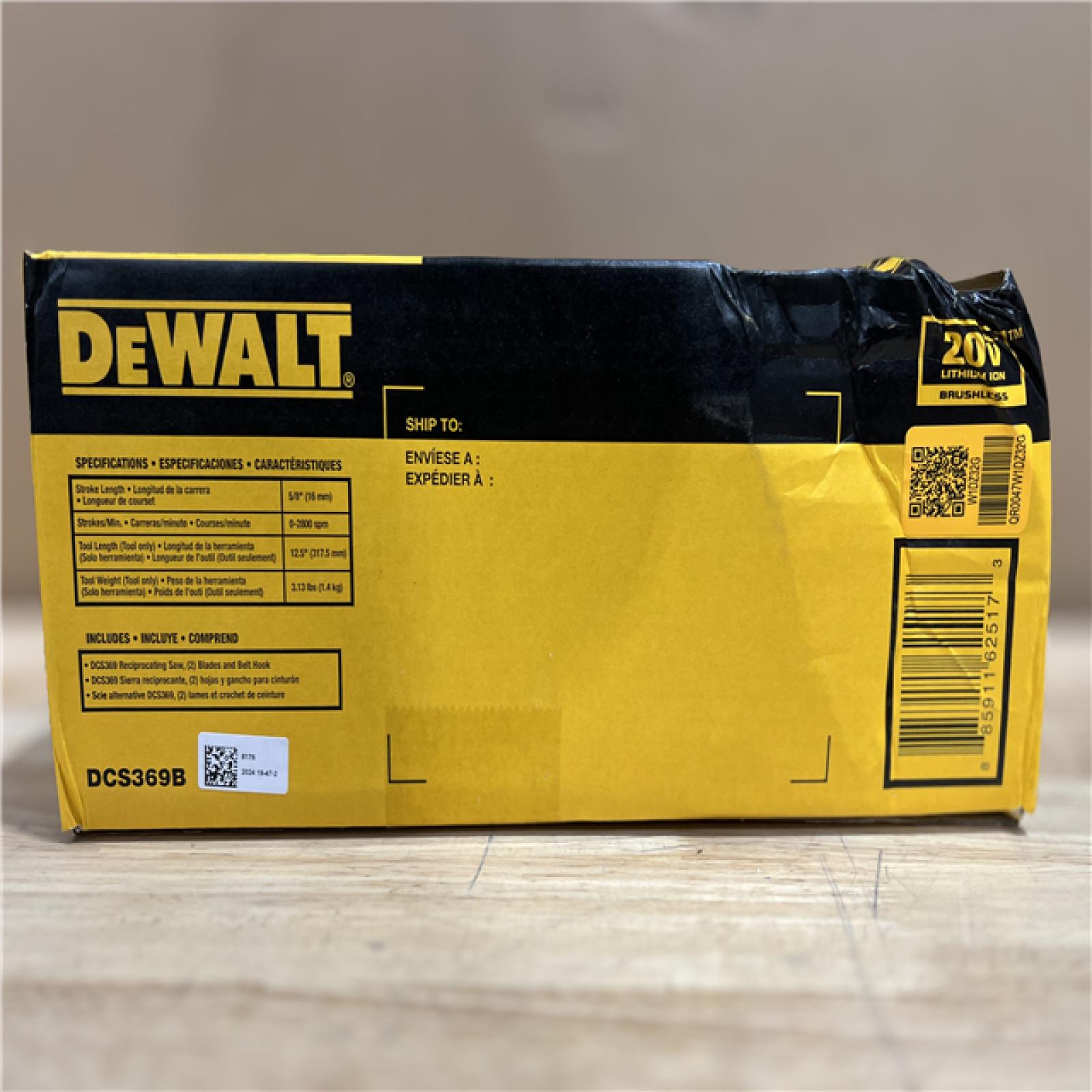 NEW! - DEWALT ATOMIC 20V MAX Cordless Brushless Compact Reciprocating Saw (Tool Only)