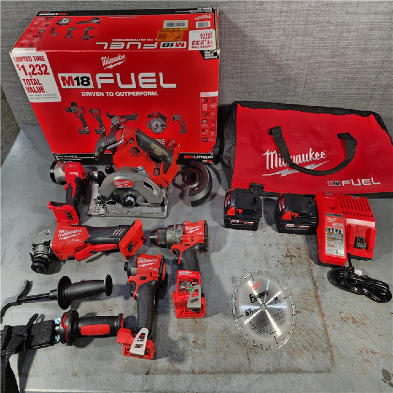 HOUSTON LOCATION - AS-IS (APPEARS LIKE NEW) Milwaukee M18 FUEL 5-TOOL COMBO KIT