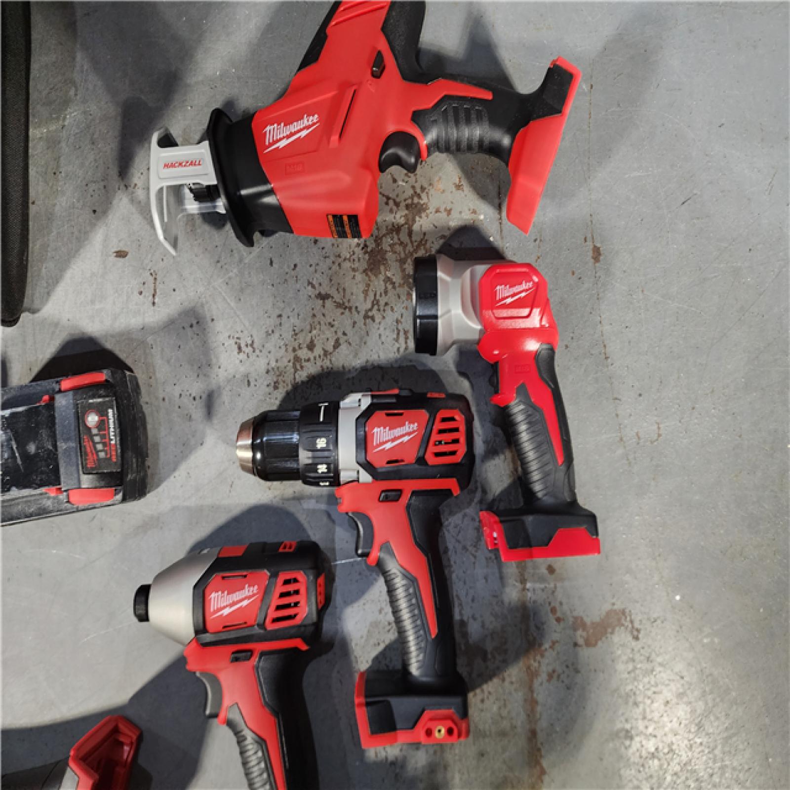 HOUSTON LOCATION - AS-IS M18 18V Lithium-Ion Cordless Combo Kit (5-Tool) with (2) Batteries, Charger and Tool Bag