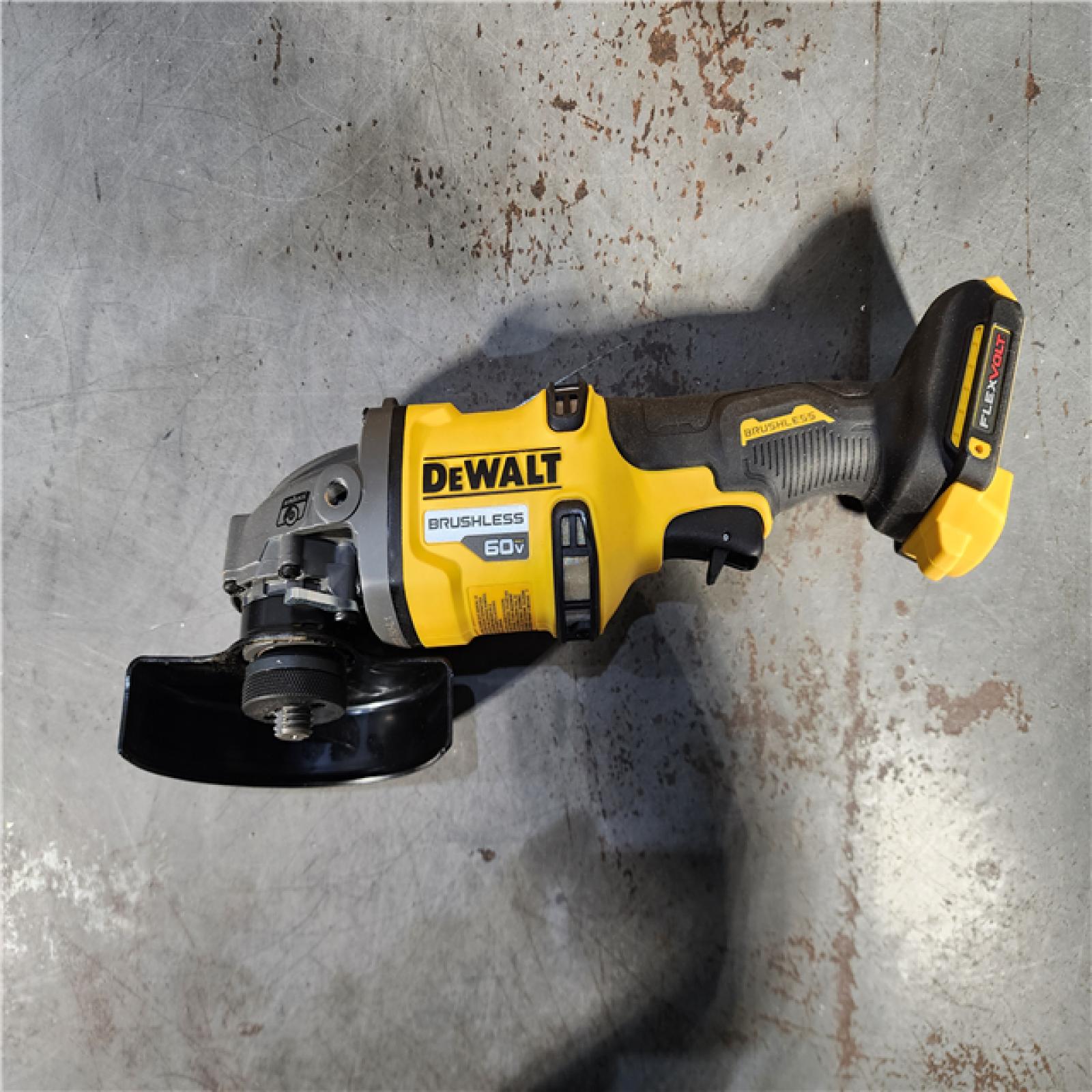 HOUSTON LOCATION - AS-IS DEWALT FLEXVOLT 60V MAX Cordless Brushless 4.5 in. to 6 in. Small Angle Grinder with Kickback Brake (Tool Only)