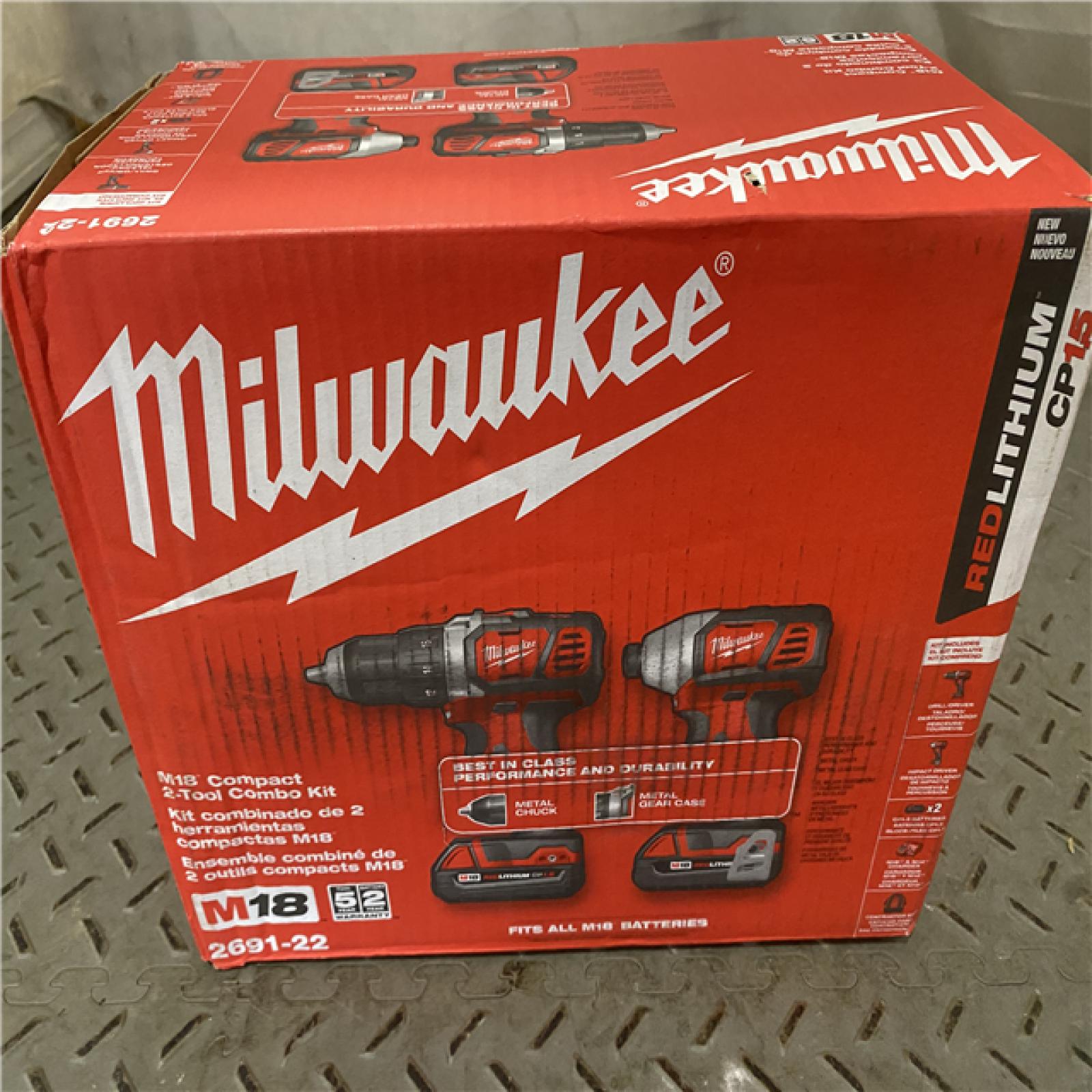 Houston location AS-IS Milwaukee Electric Tools 2691-22 MILWAUKEE M18 COMBO KITS LIKE NEW