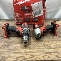 AS-IS Milwaukee M18 18V Cordless Brushed 2 Tool Drill/Driver and Impact Driver Kit