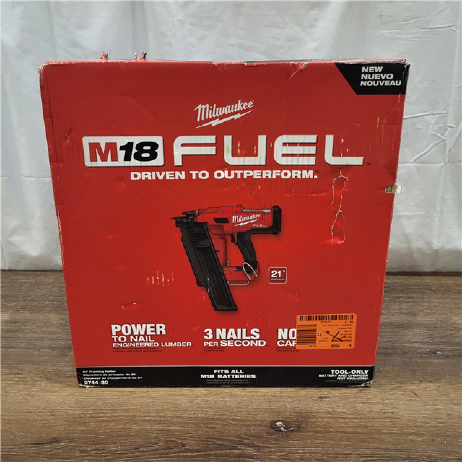 AS-IS Milwaukee 2744-20 M18 FUEL 21-Degree Cordless Framing Nailer (Tool Only)