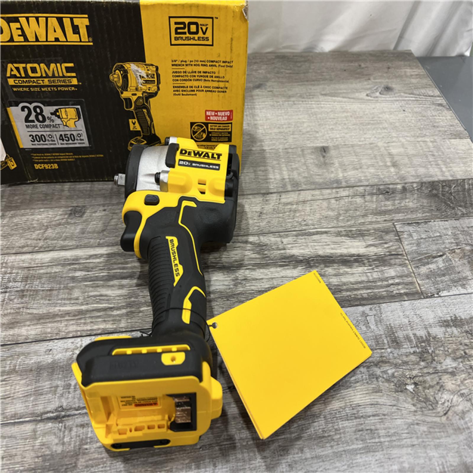 AS-IS DeWalt 20V MAX ATOMIC 3/8 in. Cordless Brushless Compact Impact Wrench Tool Only