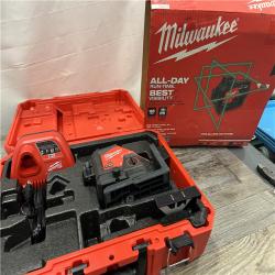 AS-IS Milwaukee-3632-21 M12 Green Beam Laser 360Â° 3-Plane Kit