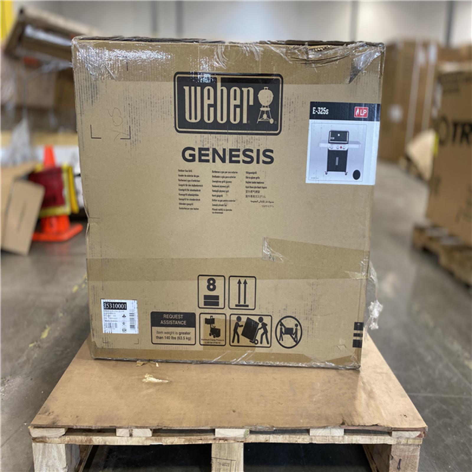 DALLAS LOCATION - Weber Genesis E-325s 3-Burner Liquid Propane Gas Grill in Black with Built-In Thermometer