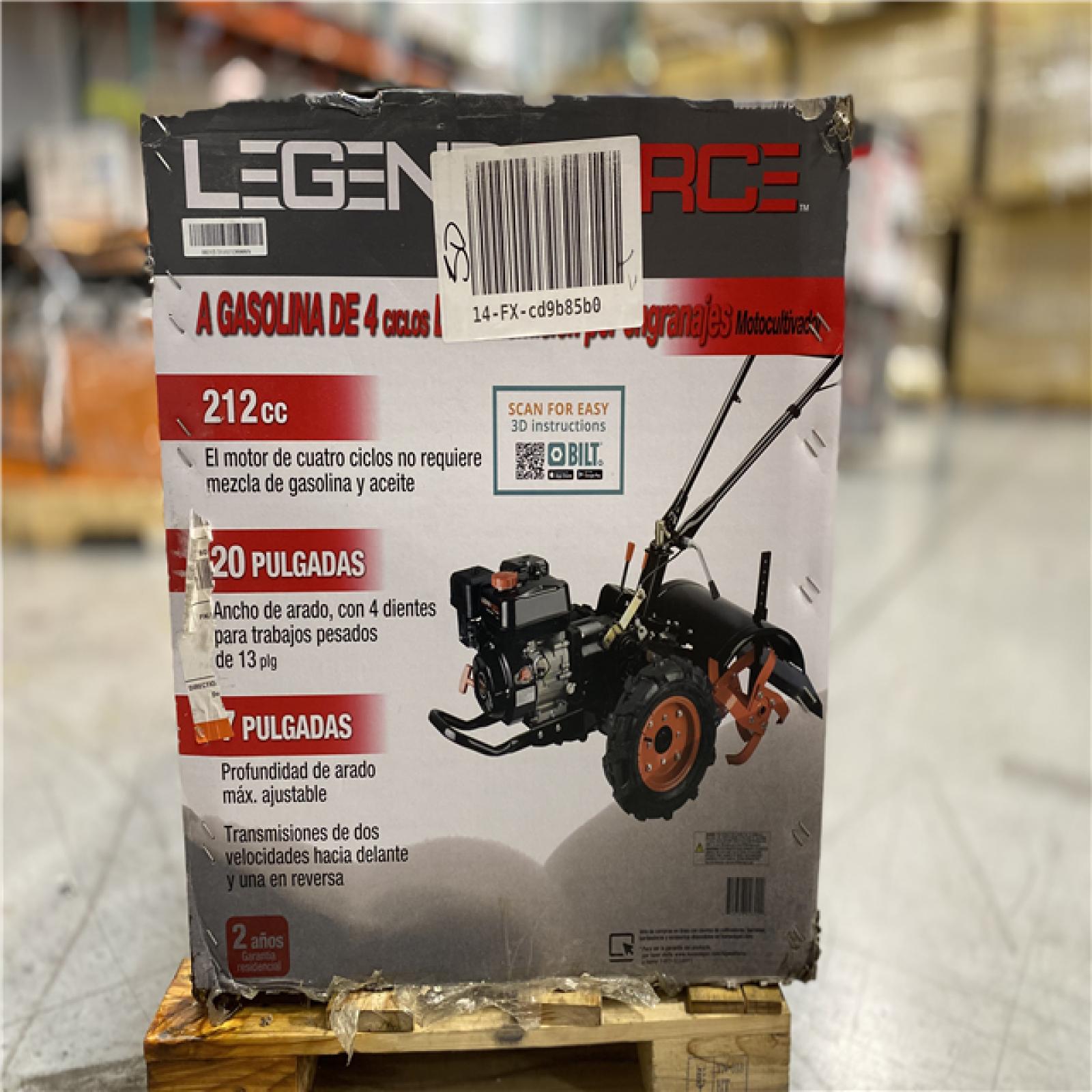 DALLAS LOCATION - Legend Force 20 in. 212 cc Gas Rear Tine Tiller, Forward/Reverse