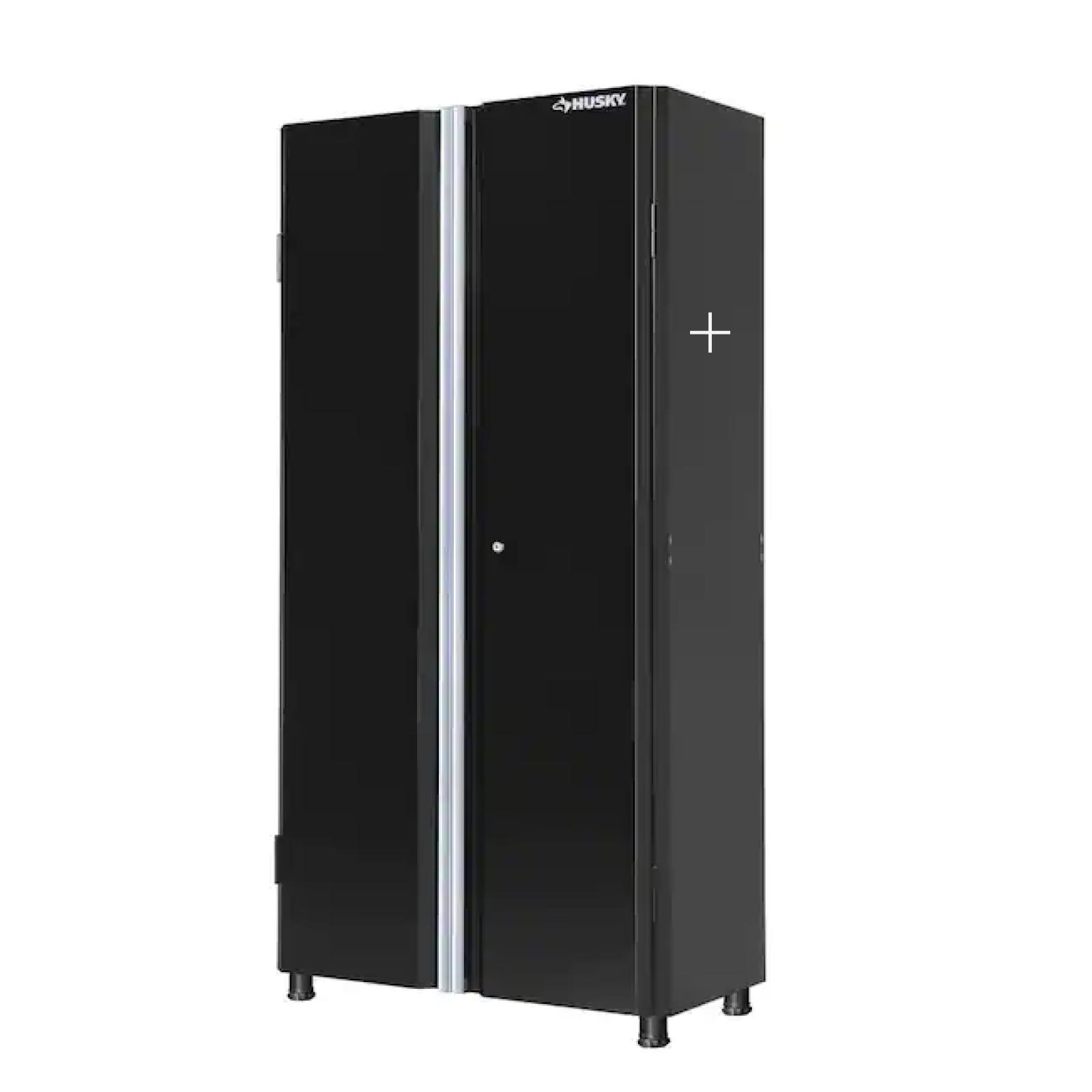 DALLAS LOCATION - NEW! - Husky Ready-to-Assemble 24-Gauge Steel Freestanding Garage Cabinet in Black (36.6 in. W x 72 in. H x 18.3 in. D)