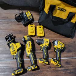 California New DEWALT 4-Tool Combo Kit (2 Batteries, 1 Charger, and Bag Included)