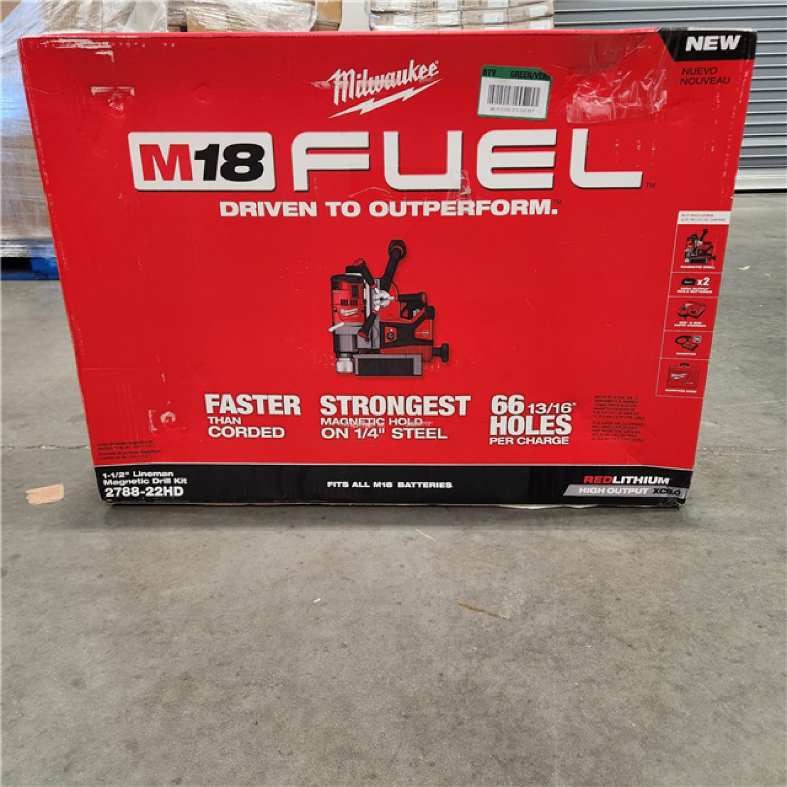 NEW! Milwaukee 2788-22HD M18 FUEL 1-1/2 Magnetic Drill High Demand Kit