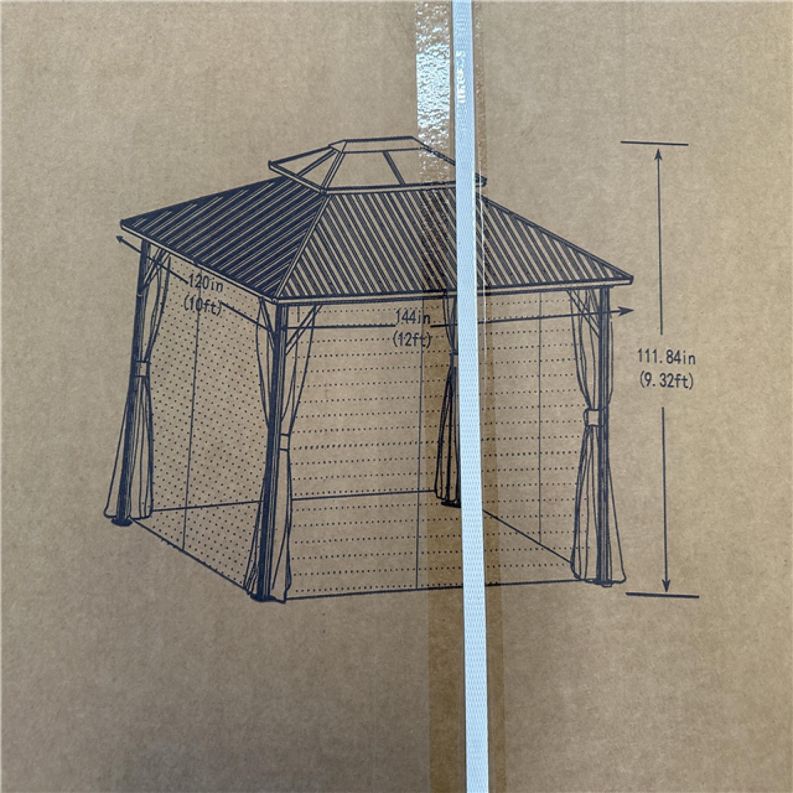 California AS-IS VEIKOUS Gazebo 12 ft x 9.32 ft.