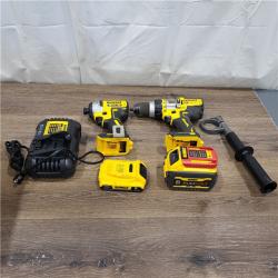 AS-IS 20V MAX Cordless Brushless Hammer Drill/Driver 2 Tool Combo Kit with FLEXVOLT ADVANTAGE