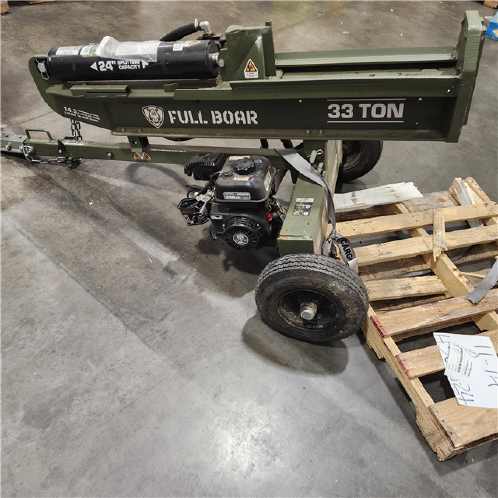 Dallas Location - As-Is FULL BOAR 33 Ton 236 cc Gas Engine Log Splitter