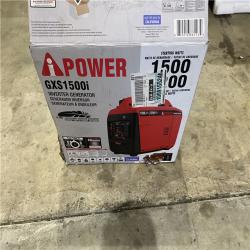 Houston location AS-IS A-IPOWER 1500-Watt Recoil Start Gasoline Powered Ultra-Light Inverter Generator with 60cc OHV Engine and CO Sensor Shutdown