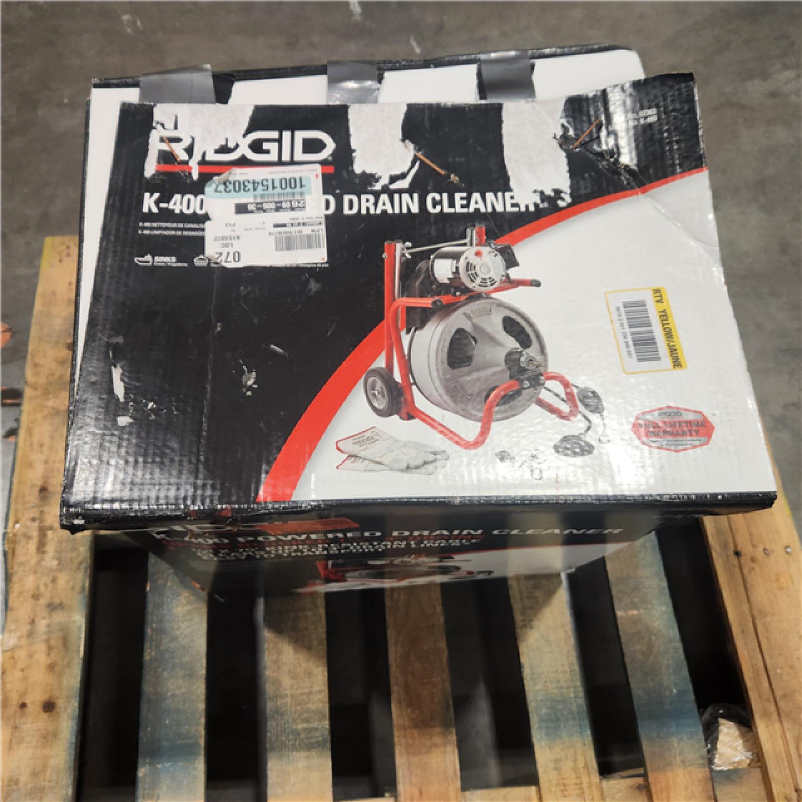 DALLAS LOCATION - AS-IS RIDGID K-400 Drain Cleaning Snake Auger 120-Volt Drum Machine