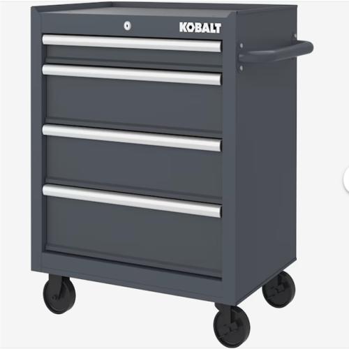 DALLAS LOCATION- AS-IS - KOBALT 36 Inch W x 37.8-in H 5-Drawer Steel Rolling Tool Cabinet Gray PALLET - (4 UNITS)