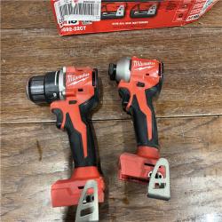 AS-IS M18 18V Lithium-Ion Brushless Cordless Compact Drill/Impact Combo Kit (2-Tool) W/(2) 2.0 Ah Batteries, Charger & Bag