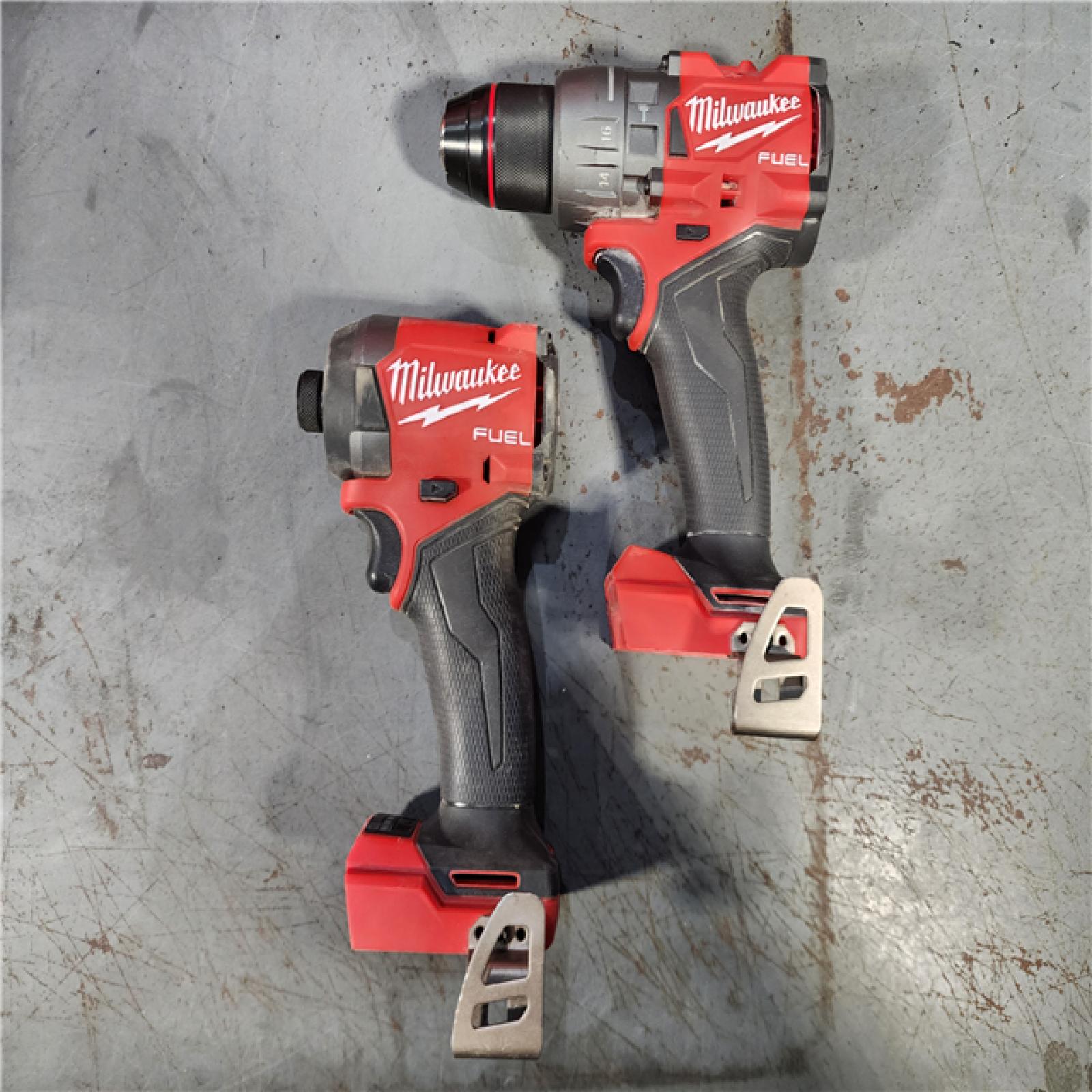 HOUSTON LOCATION - AS-IS Milwaukee M18 FUEL 18V Lithium-Ion Brushless Cordless Hammer Drill and Impact Driver Combo Kit (2-Tool) with 2 Batteries