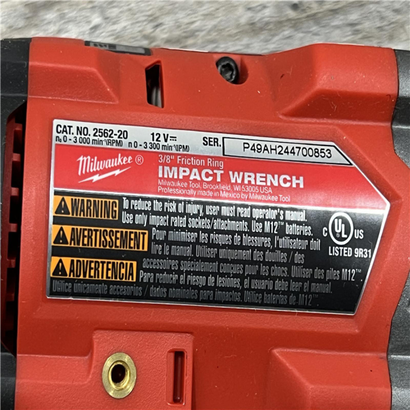 AS-IS Milwaukee M12 FUEL 12V Lithium-Ion Brushless Cordless Stubby 1/2 in. Impact Wrench (Tool-Only)