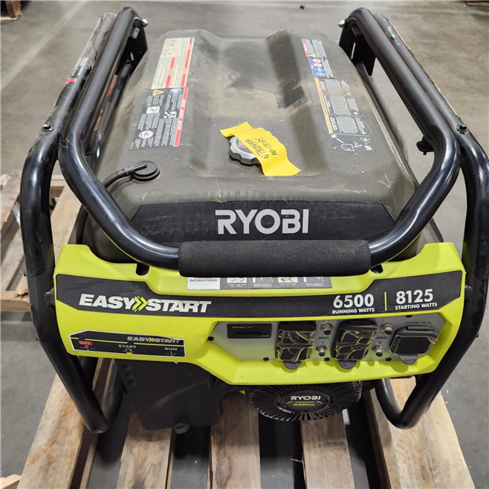 Dallas Location - As-Is RYOBI 6500-Watt Generator