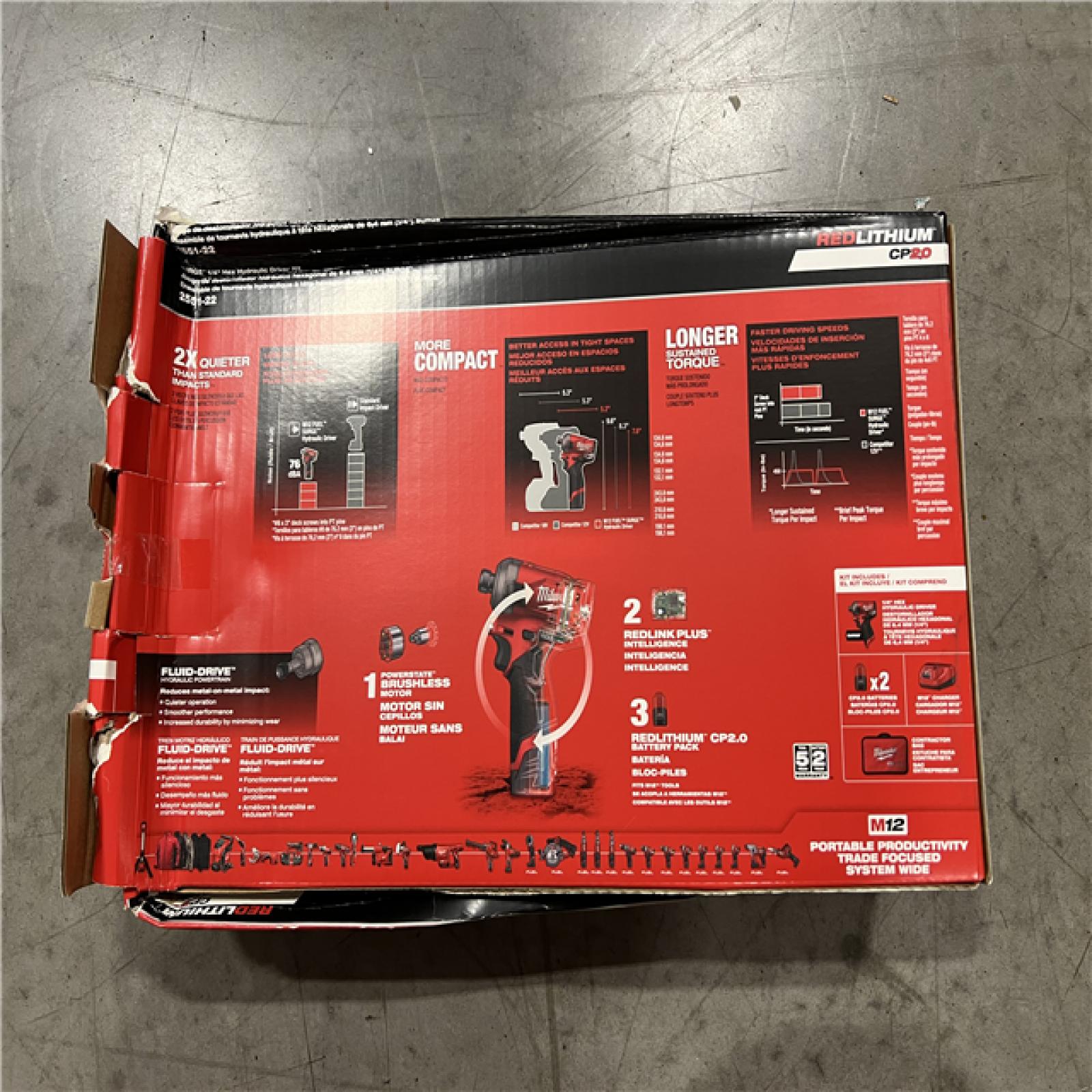 NEW! - Milwaukee M12 FUEL SURGE 12V Lithium-Ion Brushless Cordless 1/4 in. Hex Impact Driver Compact Kit w/Two 2.0Ah Batteries, Bag