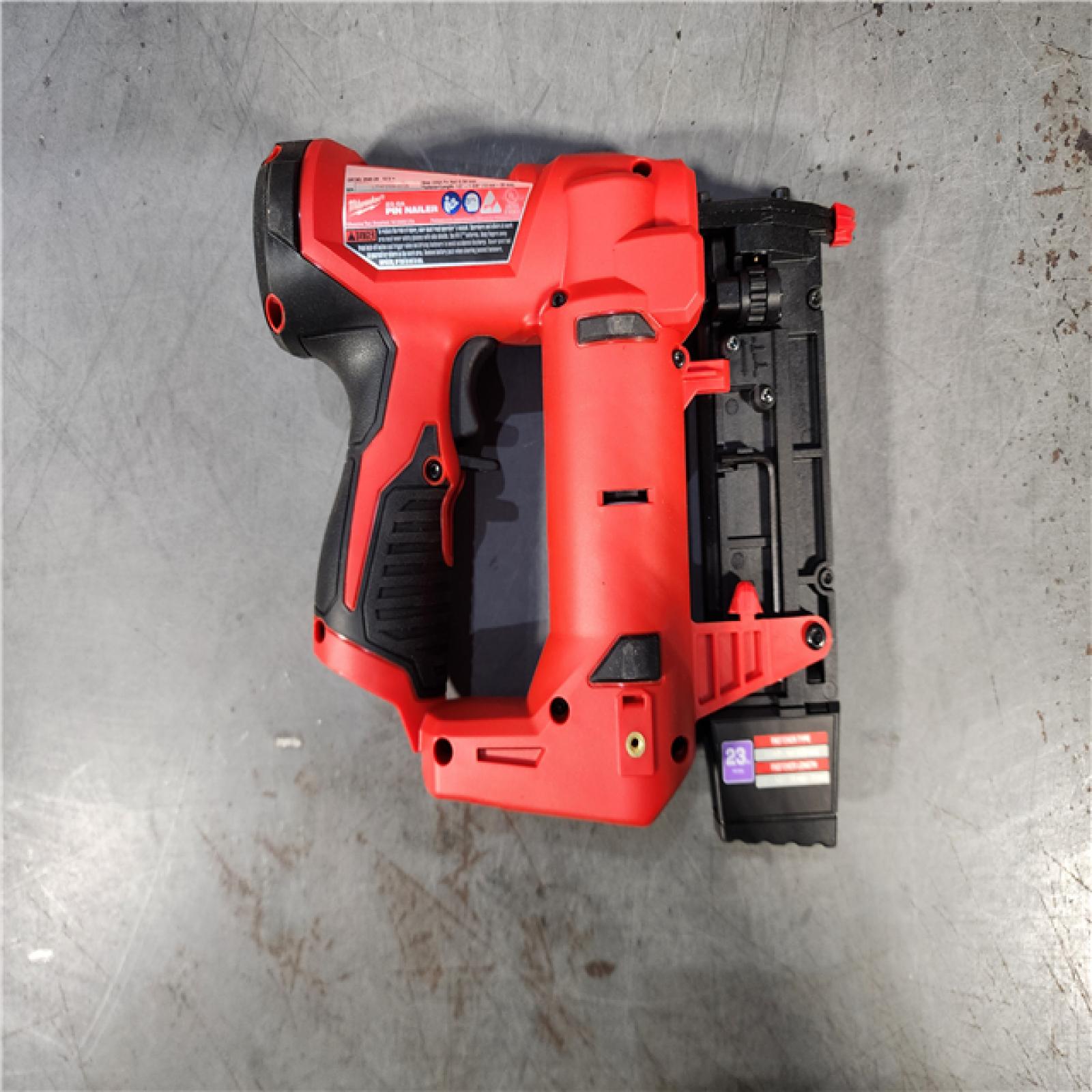 HOUSTON LOCATION - AS-IS (APPEARS LIKE NEW) Milwaukee 2540-20 12V 23 Gauge Cordless Pin Nailer (Tool Only)