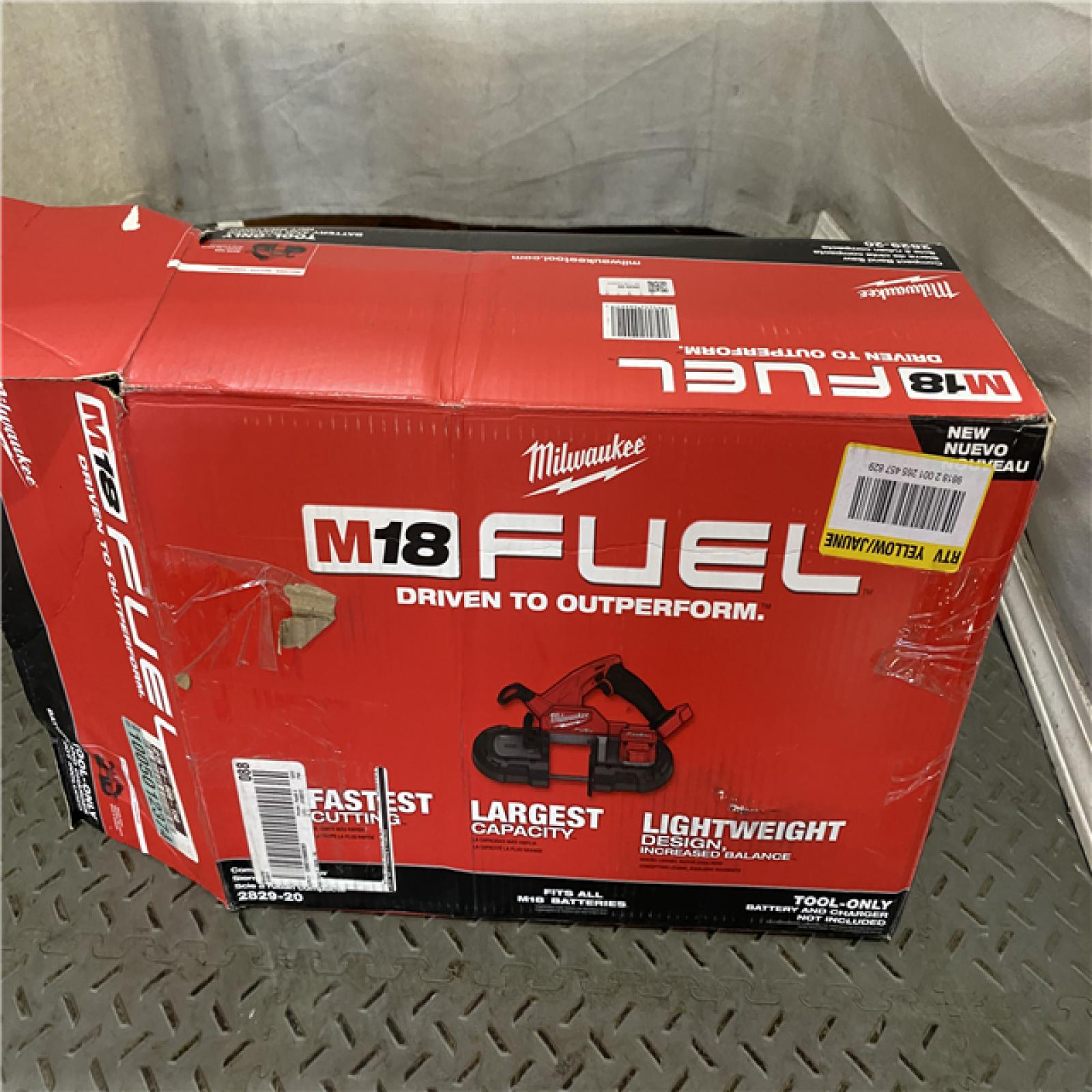 Houston location AS-IS Milwaukee M18 Fuel 3-1/4  18V Brushless Compact Band Saw 2829-20 (Bare Tool)