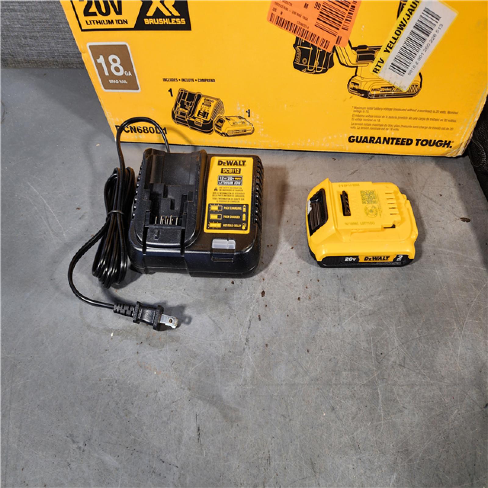 HOUSTON LOCATION - AS-IS DEWALT 20V MAX XR 18 Gauge Brad Nailer Kit