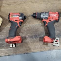 AS-IS Milwaukee M18 FUEL 18V Lithium-Ion Brushless Cordless Hammer Drill and Impact Driver Combo Kit (2-Tool) with 2 Batteries