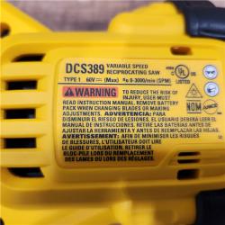 AS-IS DeWalt DCS389B FLEXVOLT 60V MAX Cordless Brushless Reciprocating Saw (Tool-Only)