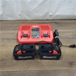 AS-IS M18 18V Lithium-Ion Dual Bay Rapid Battery Charger W/ (2) 8Ah HIGH OUTPUT Batteries