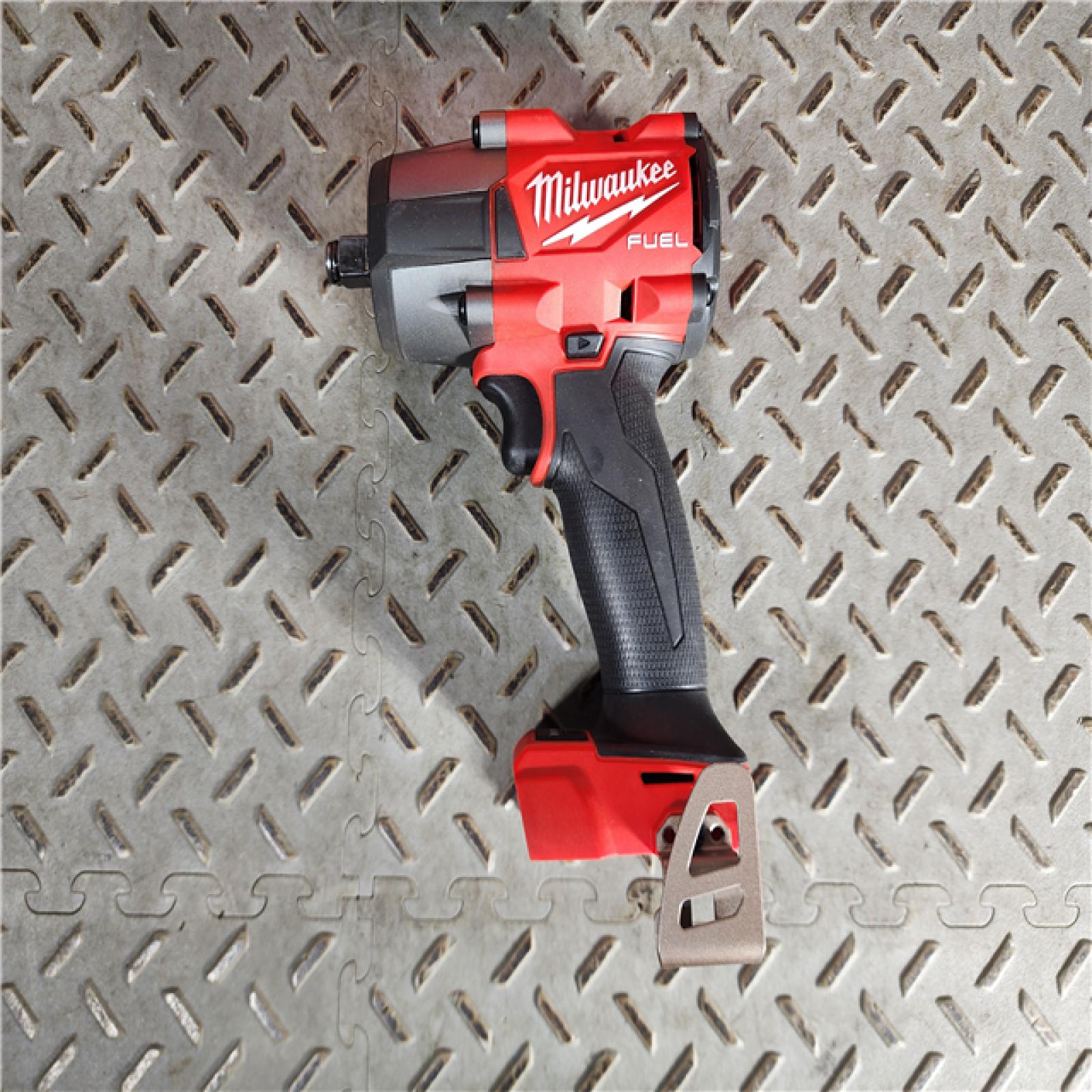 HOUSTON LOCATION - AS-IS Milwaukee M18 18V Fuel 1/2  Mid-Torque Impact Wrench Cordless Lithium-Ion Brushless with Friction Ring (TOOL ONLY)