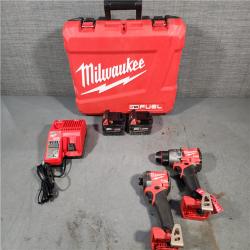 HOUSTON LOCATION - AS-IS Milwaukee M18 FUEL 18V Lithium-Ion Brushless Cordless Hammer Drill and Impact Driver Combo Kit (2-Tool) with 2 Batteries