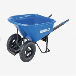 DALLAS LOCATION - Kobalt 7-cu ft 2 Wheel High-density Poly Push Wheelbarrow PALLET -(6 UNITS)