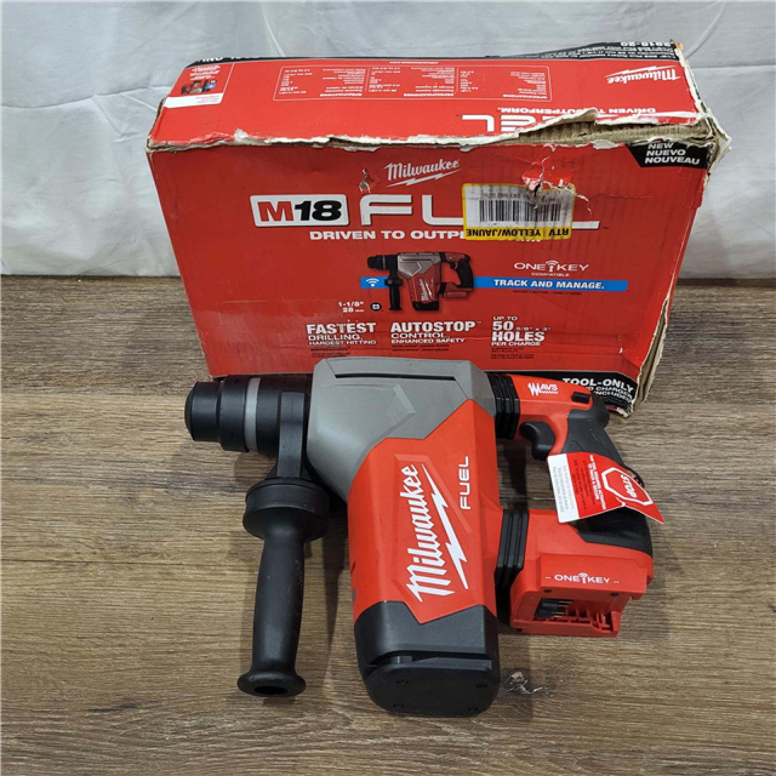 AS-IS Milwaukee 2915-20 M18 FUEL 18-Volt Lithium-Ion Brushless Cordless SDS-Plus 1-1/8 in. Rotary Hammer Drill (Tool-Only)