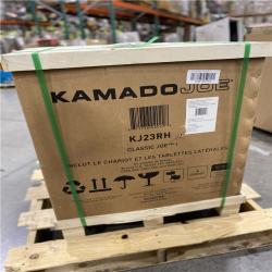 DALLAS LOCATION - Kamado Joe Classic Joe I 18 in. Charcoal Grill in Red with Cart, Side Shelves, Grate Gripper, and Ash Tool