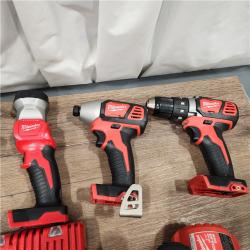 AS-IS Milwaukee M18 18-Volt Lithium-Ion Cordless Combo Kit 7-Tool with 2-Batteries, Charger and Tool Bag