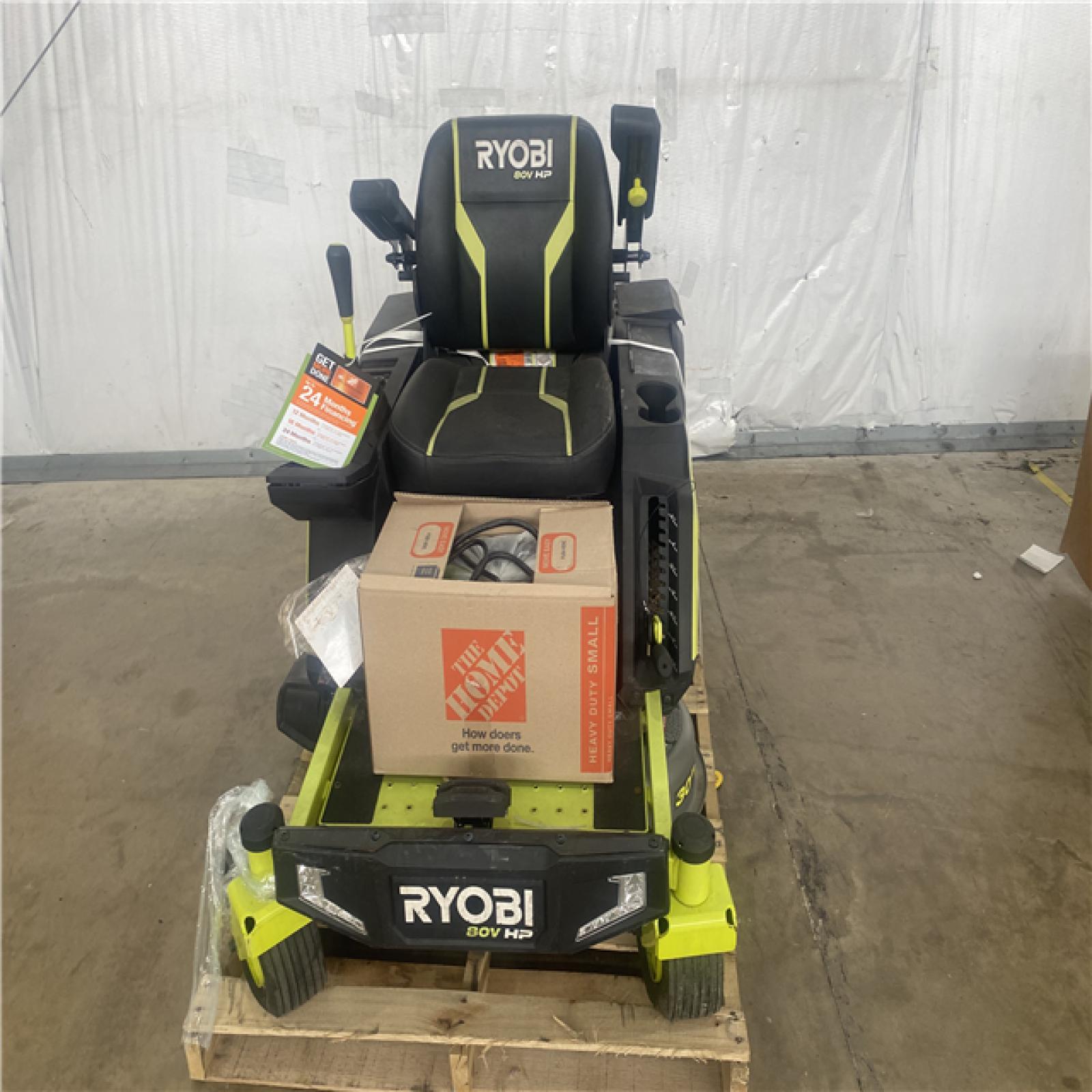 Houston Location AS IS - Ryobi 80v 30in, Cutting Width Riding Mower