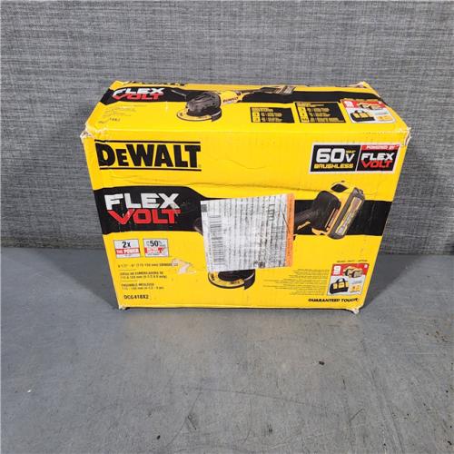 HOUSTON LOCATION - AS-IS (APPEARS LIKE NEW) DeWalt Flexvolt 60V Max Cordless Grinder  4.5 in; 6 in  Kit  1 KT (115-DCG418X2)