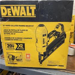 brand new DeWalt 20V MAX Brushless Cordless 2-Speed 30° Paper Collated Framing Nailer Kit