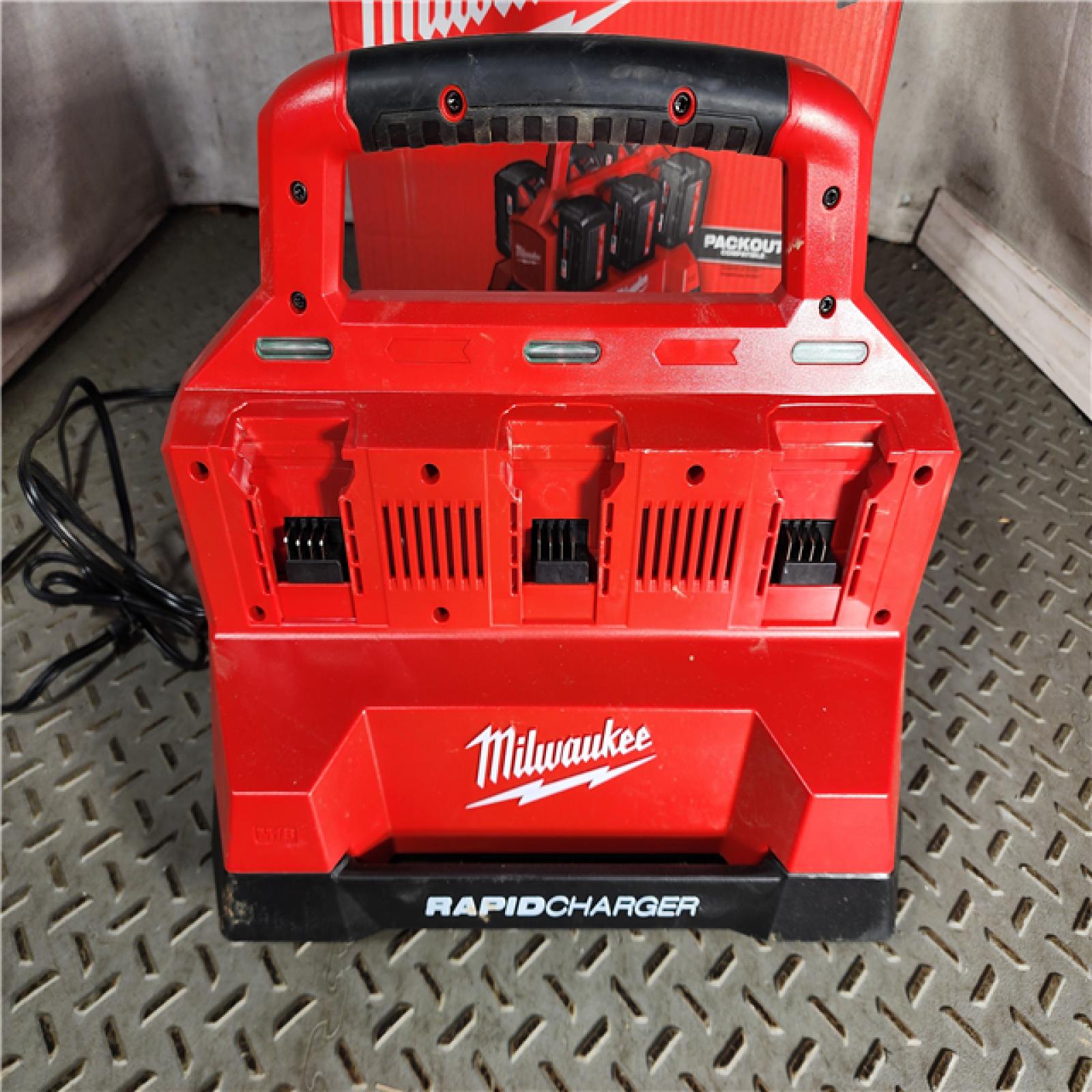 HOUSTON LOCATION - AS-IS Milwaukee M18 Packout Six Bay Rapid Charger (TOOL ONLY)