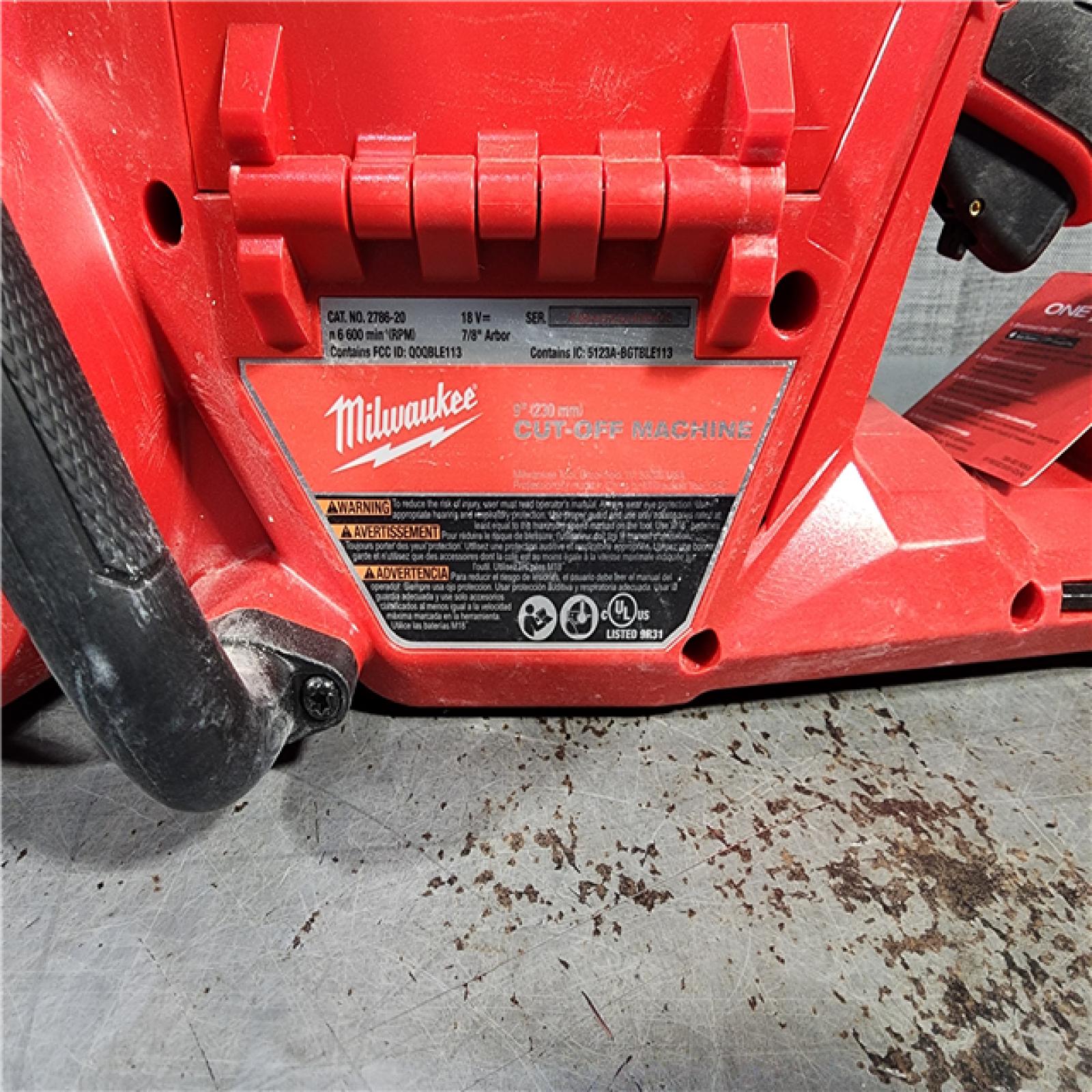 HOUSTON LOCATION - AS-IS Milwaukee M18 FUEL 9 Cut-Off Saw with ONE-KEY Bare Tool