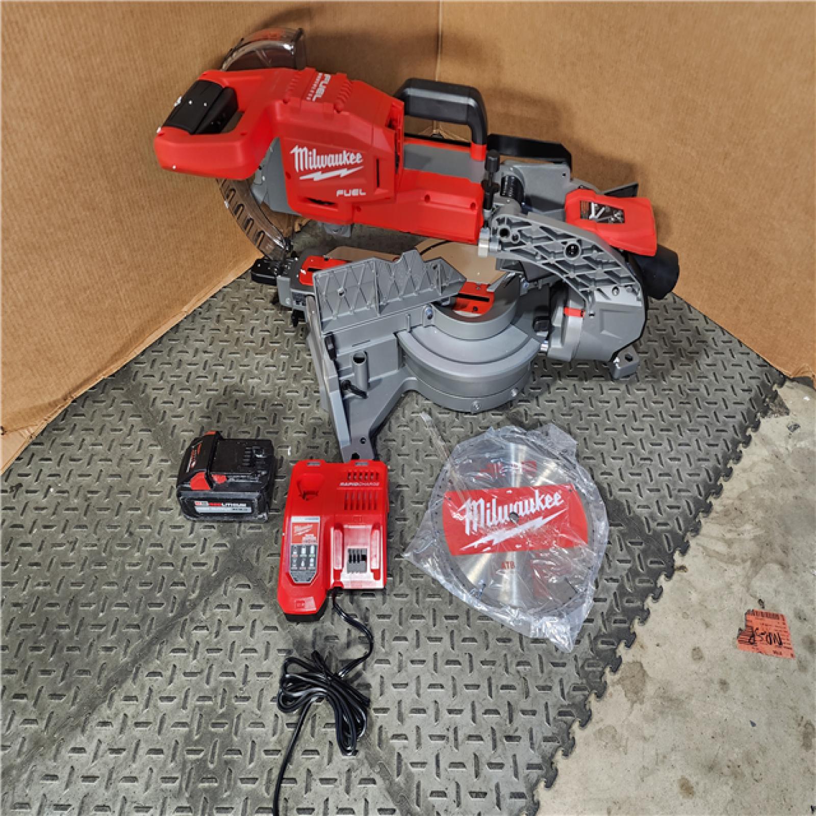 HOUSTON LOCATION - AS-IS M18 FUEL 18V 10 in. Lithium-Ion Brushless Cordless Dual Bevel Sliding Compound Miter Saw Kit with One 8.0 Ah Battery