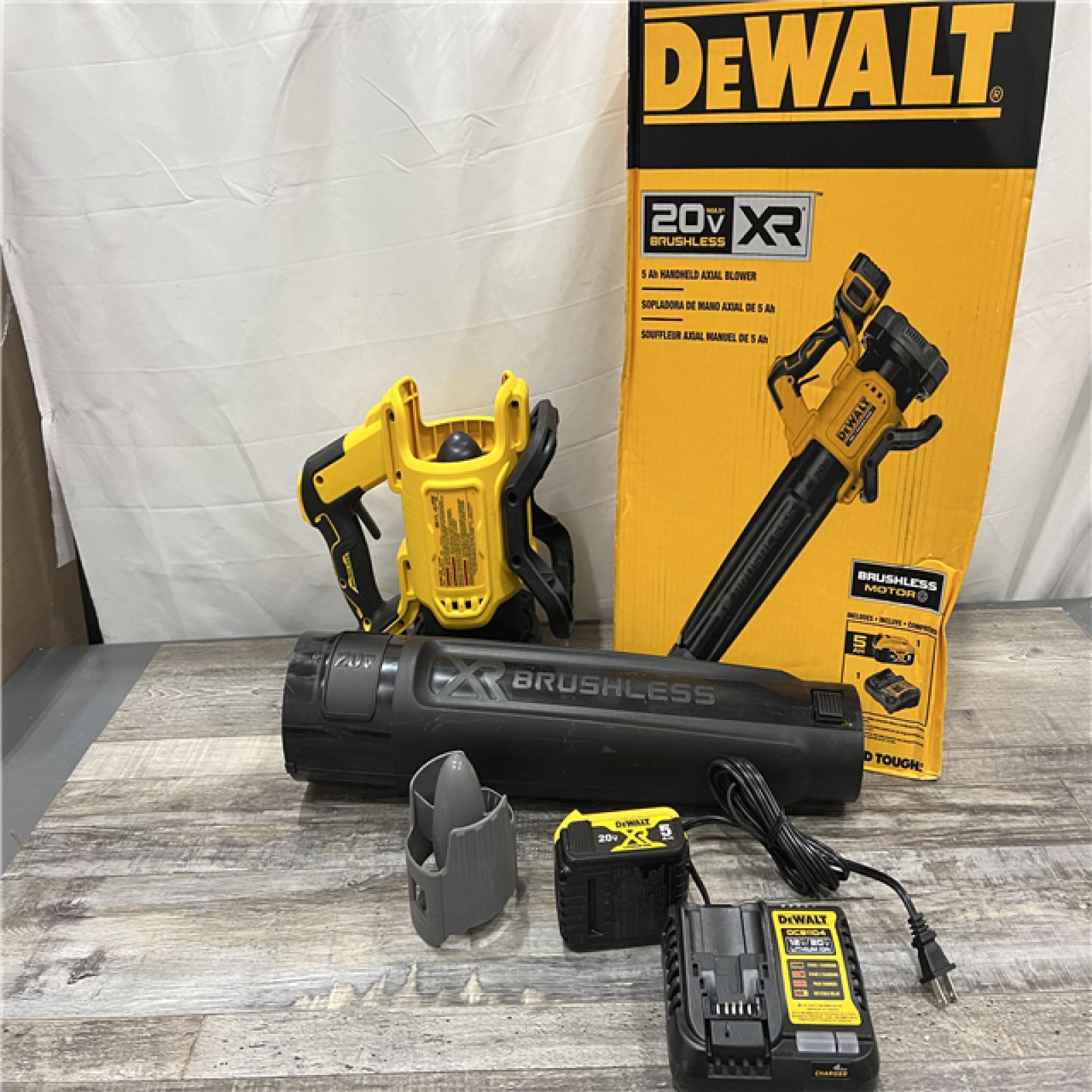 AS-IS DeWalt Brushless Cordless Battery Powered Handheld Leaf Blower KIT