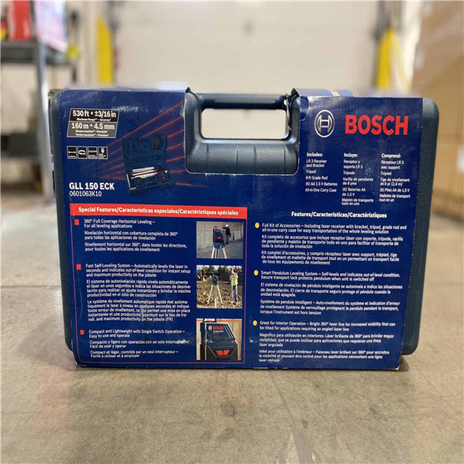 NEW! Bosch  Gll150 Self-Leveling 360Â° Line Laser Measure - 530-Ft